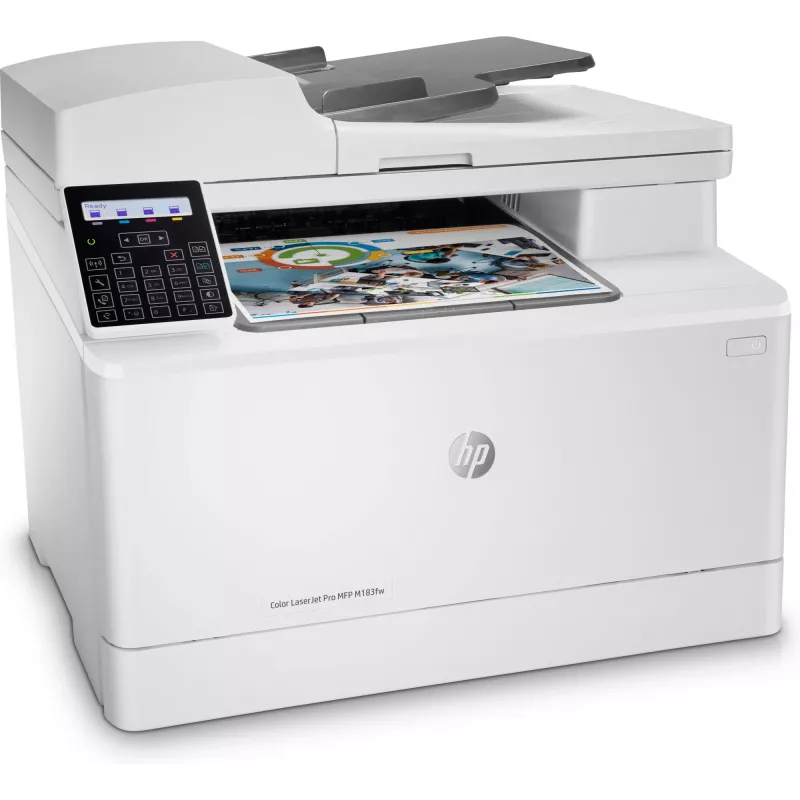 HP Color LaserJet Pro MFP M183fw, Laser, kleurendruk, 600 x 600 DPI, A4, direct printen, wit