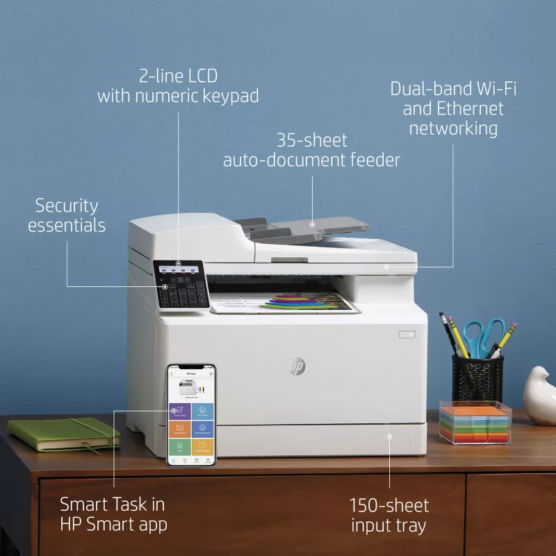 HP Color LaserJet Pro MFP M183fw, Laser, kleurendruk, 600 x 600 DPI, A4, direct printen, wit
