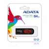 ADATA C008 64 GB USB-stick USB Type-A 2.0 zwart, rood