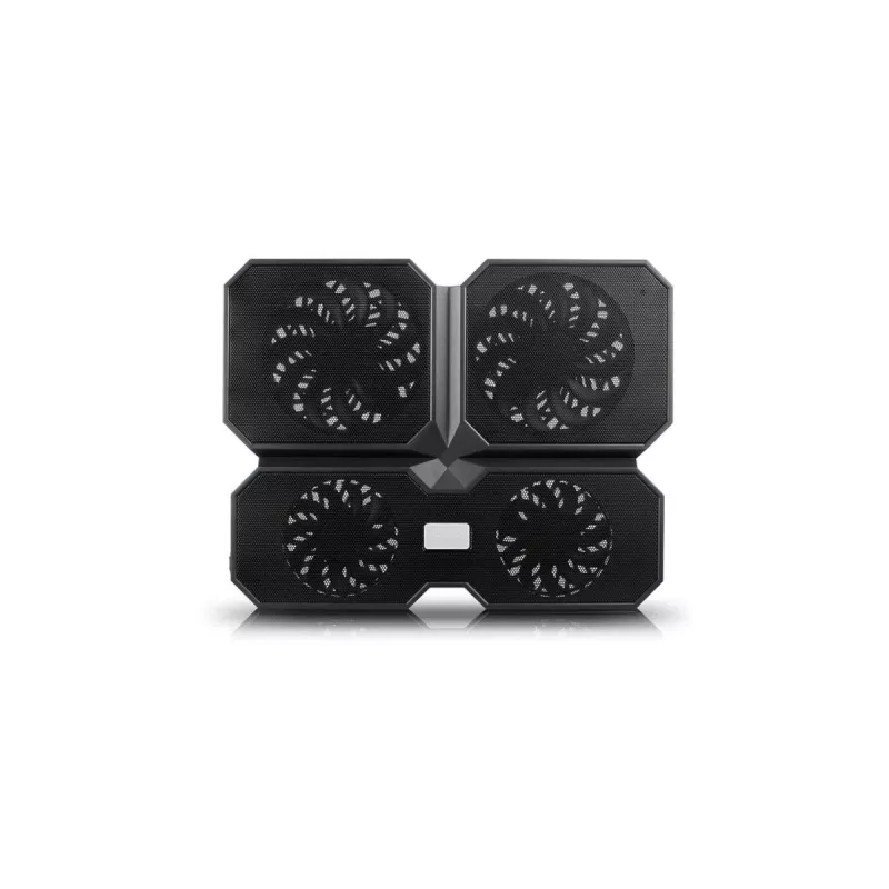 Koelpad DeepCool MULTI CORE X6 — 4 ventilatoren, voor 15,6 inch laptops, USB-gevoed, 380×295×24 mm, 2 USB-aansluitingen