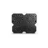 Koelpad DeepCool MULTI CORE X6 — 4 ventilatoren, voor 15,6 inch laptops, USB-gevoed, 380×295×24 mm, 2 USB-aansluitingen
