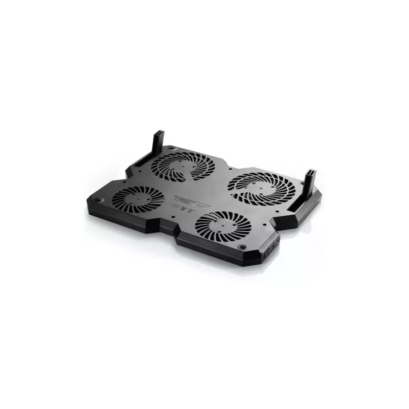 Koelpad DeepCool MULTI CORE X6 — 4 ventilatoren, voor 15,6 inch laptops, USB-gevoed, 380×295×24 mm, 2 USB-aansluitingen