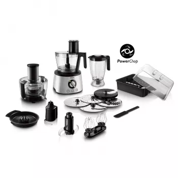 Keukenmachine Philips HR7778/00 3,4 L kom, 1300 W, 32 functies, 12 standen, roestvrij staal