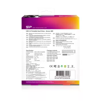 Silicon Power Armor A80 externe harde schijf 2 TB USB 3.2
