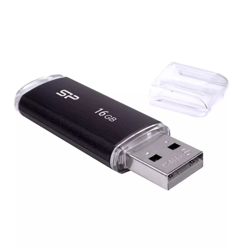 SILICON POWER Ultima U02 - 16GB USB-stick - USB 2.0 - zwart (moq-30)
