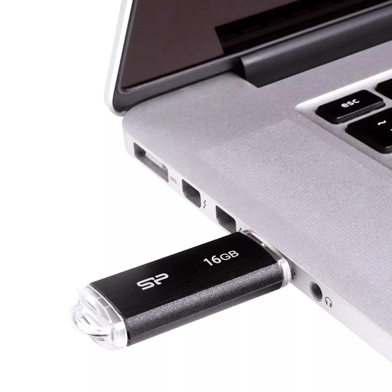 SILICON POWER Ultima U02 - 16GB USB-stick - USB 2.0 - zwart (moq-30)