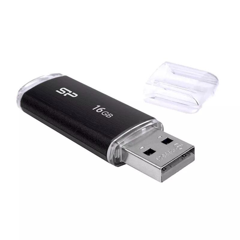 SILICON POWER Ultima U02 - 16GB USB-stick - USB 2.0 - zwart (moq-30)