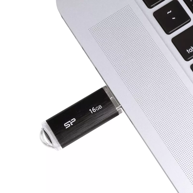 SILICON POWER Ultima U02 - 16GB USB-stick - USB 2.0 - zwart (moq-30)