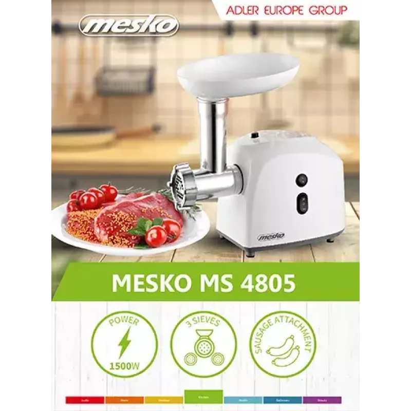 Vleesmolen Mesko Home MS 4805 600 W wit