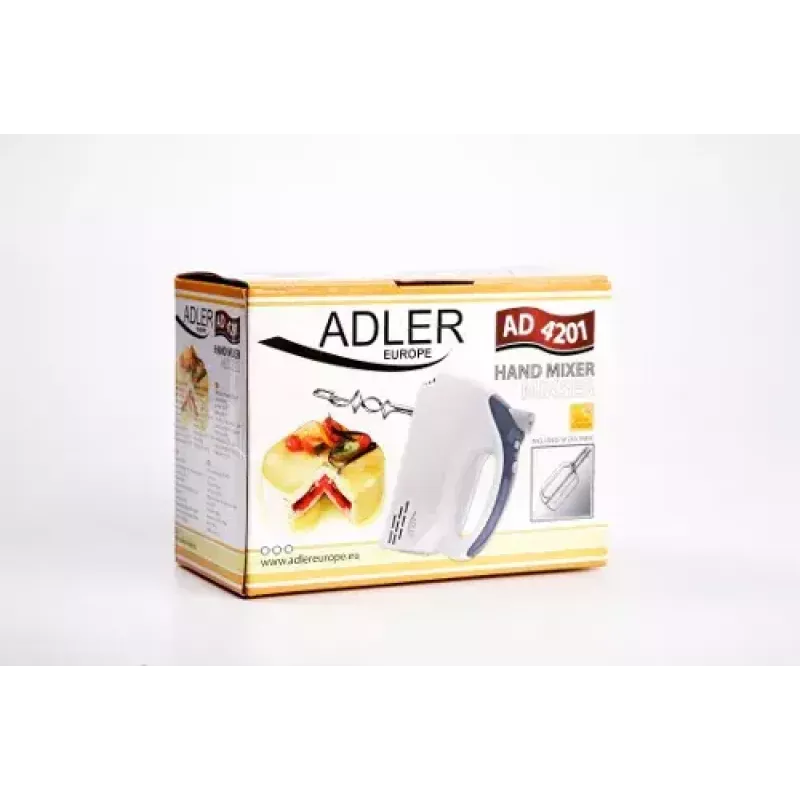 Handmixer Adler AD 4201 g — 300 W, 1 kg, grijs/wit