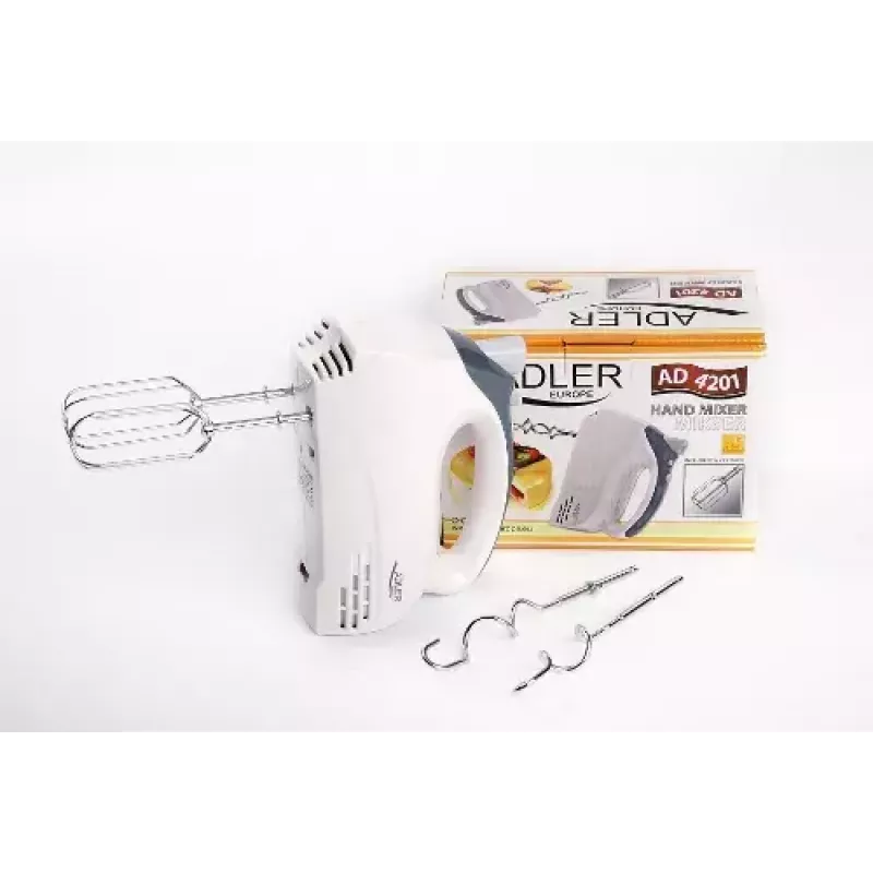Handmixer Adler AD 4201 g — 300 W, 1 kg, grijs/wit