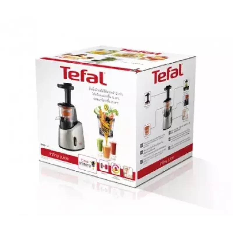 Tefal Infiny Juice ZC255B sapcentrifuge 200 W Grijs, Zilver