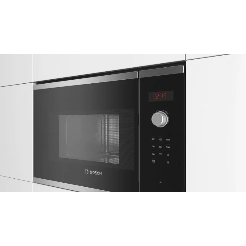 Bosch Serie 4 BFL523MS0 magnetron zwart, RVS solo-magnetron inbouw 20 L 800 W