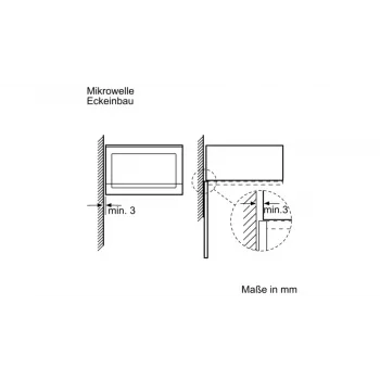 Bosch BFL520MS0 magnetron zwart, RVS combinatiemagnetron inbouw 20 l 800 W