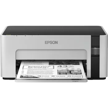 Inktjetprinter Epson EcoTank ET‑M1100 — monochroom, A4, 32 ppm, 1440×720 dpi, geïntegreerde inkttank, USB 2.0, grijs/zwart