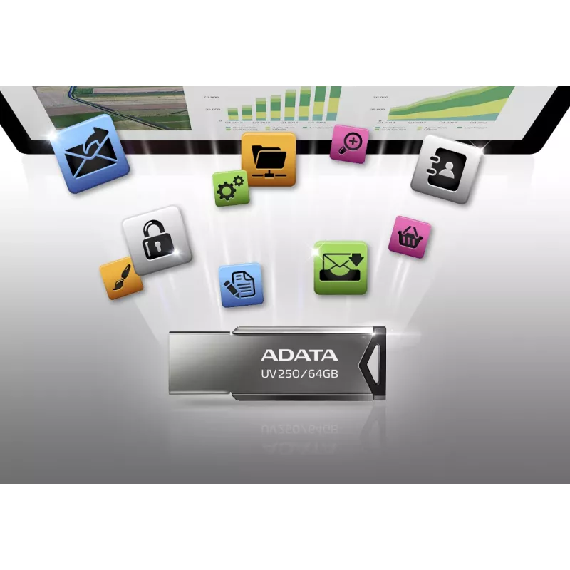 ADATA UV250 USB-flashdrive 16 GB USB Type-A 2.0 Zilver
