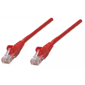 Goobay netwerk-patchkabel, Cat5e, 3 m, Rood, CCA, U/UTP, PVC, RJ45, vergulde contacten, zonder vergrendelnok, trekontlasting, levenslange garantie