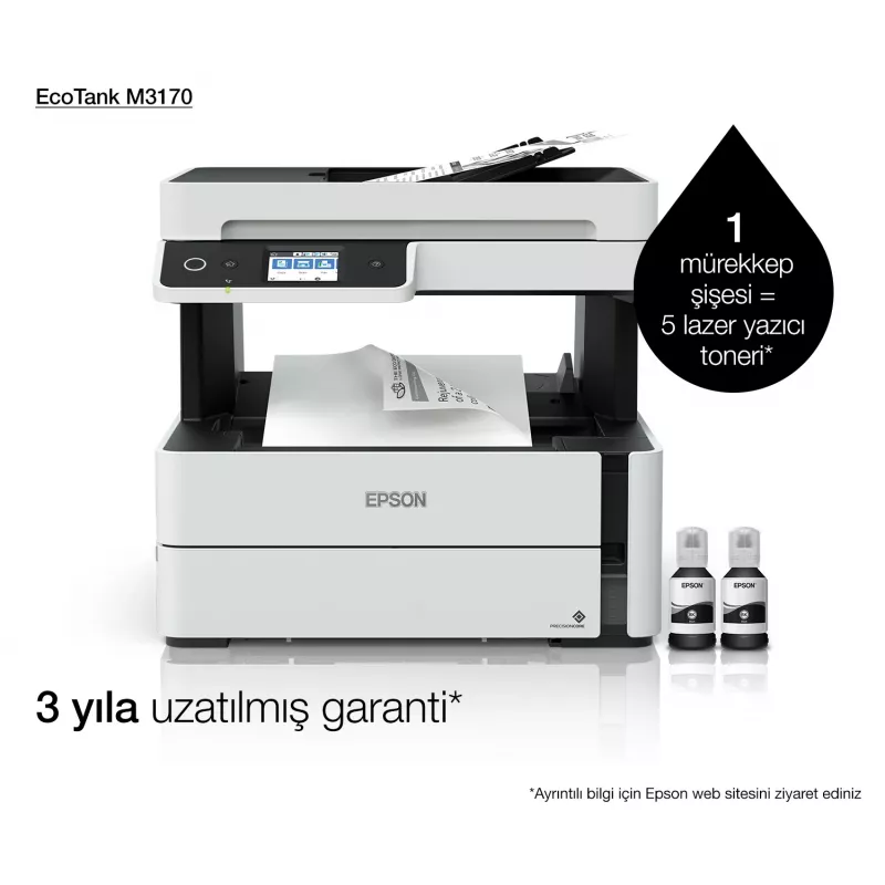 Multifunctionele printer Epson EcoTank ET-M3170 inkjet monochroom printen