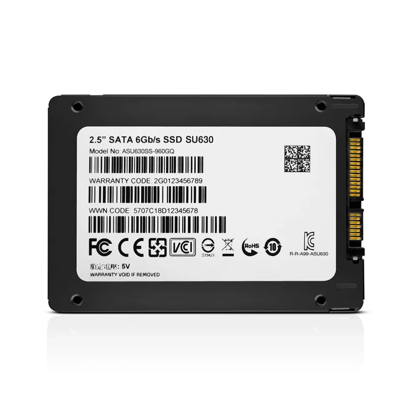 2,5 inch SATA-SSD ADATA Ultimate SU630 480 GB – 520/450 MB/s, QLC 3D-NAND, 2,5 inch formfactor