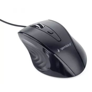 GEMBIRD USB optische rechtshandige muis MUS-4B-02 — 1200 DPI, 4 toetsen, bedraad, zwart