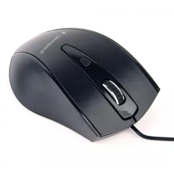 GEMBIRD USB optische rechtshandige muis MUS-4B-02 — 1200 DPI, 4 toetsen, bedraad, zwart