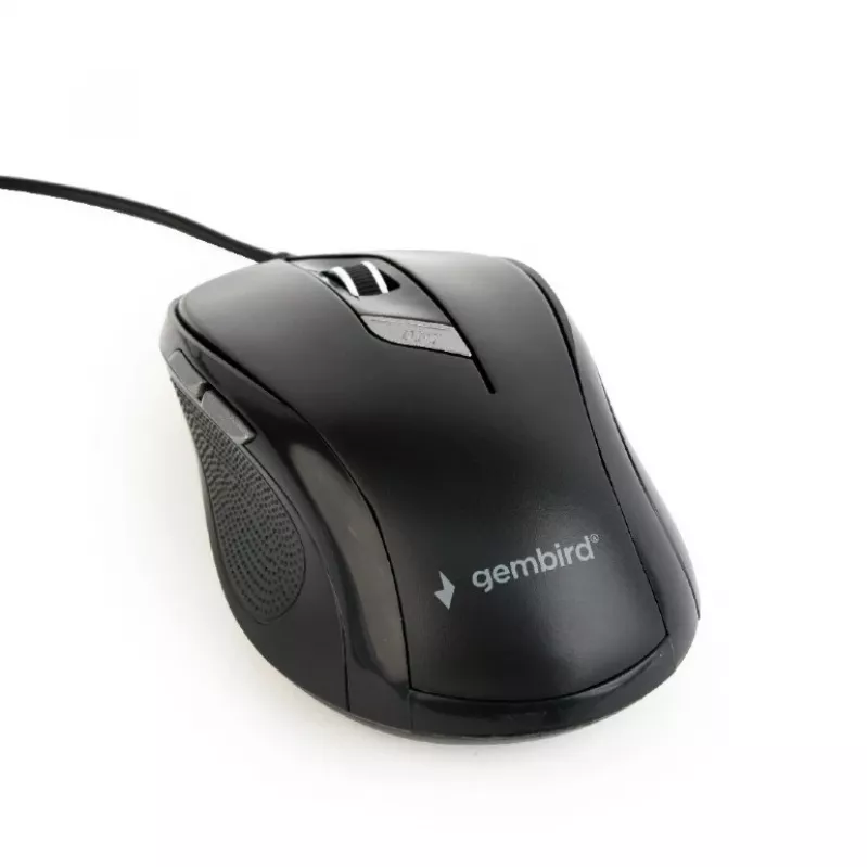 Optische muis GEMBIRD MUS-6B-01 – 6 toetsen, scrollwiel, USB, zwart