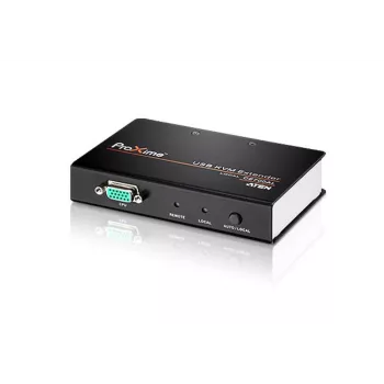 ATEN USB VGA KVM-extender (150 m), zender & ontvanger, bedraad, 150 m, Cat5e, 1920 x 1200, 1600 x 1200, 1280 x 1024, zwart, grijs