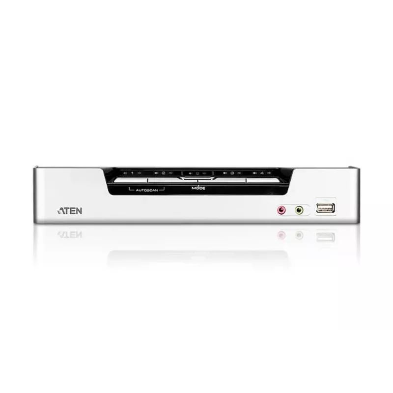 ATEN 4-poorts USB HDMI KVM-switch met audio & USB 2.0-hub (KVM-kabel inbegrepen)