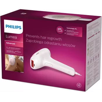 IPL-haarverwijderingsapparaat Philips SC1994/00 Lumea Advanced — netvoeding, lichaamsopzetstuk, 4 cm² lamp, wit/roze