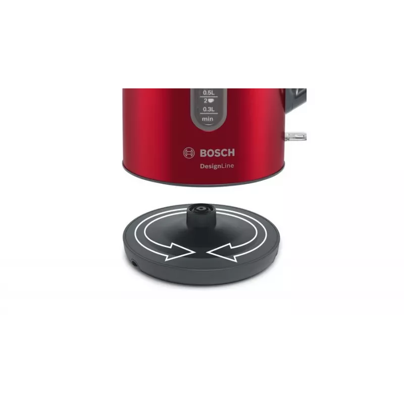 Waterkoker Bosch TWK4P434 — 1,7 L, 2400 W, zwart/rood