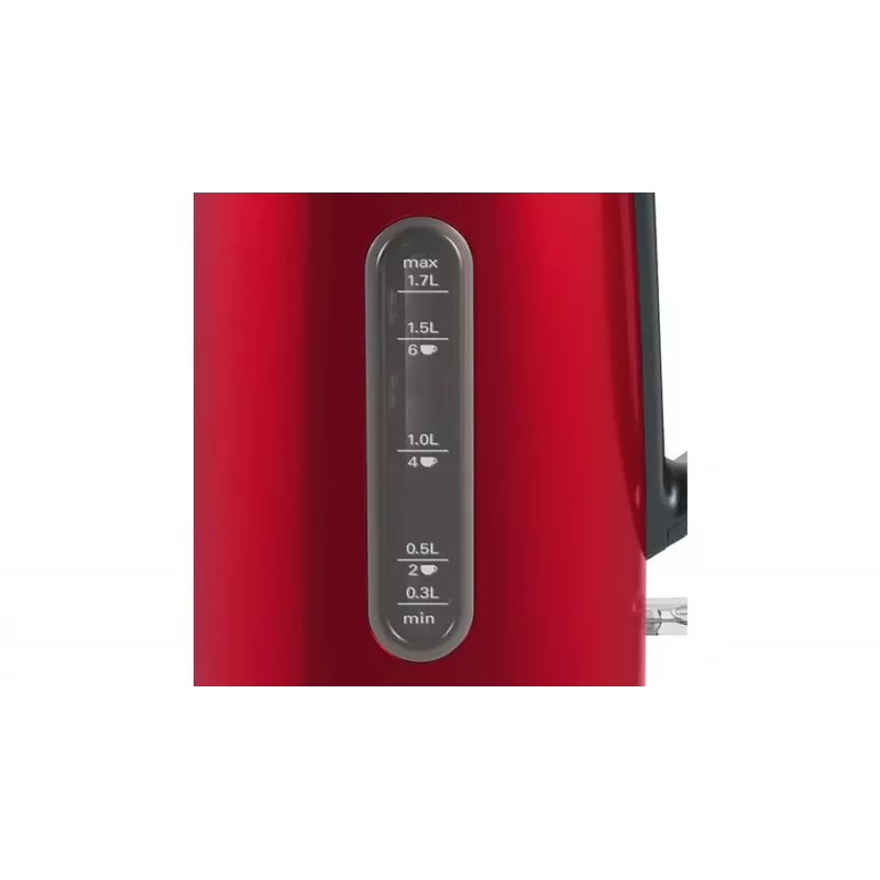 Waterkoker Bosch TWK4P434 — 1,7 L, 2400 W, zwart/rood