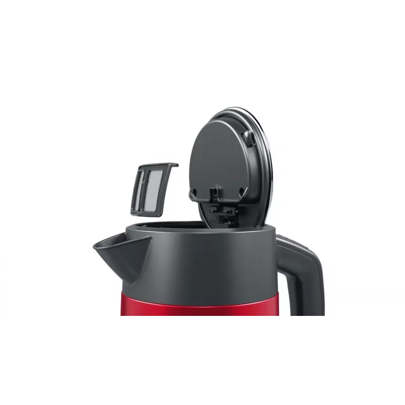 Waterkoker Bosch TWK4P434 — 1,7 L, 2400 W, zwart/rood