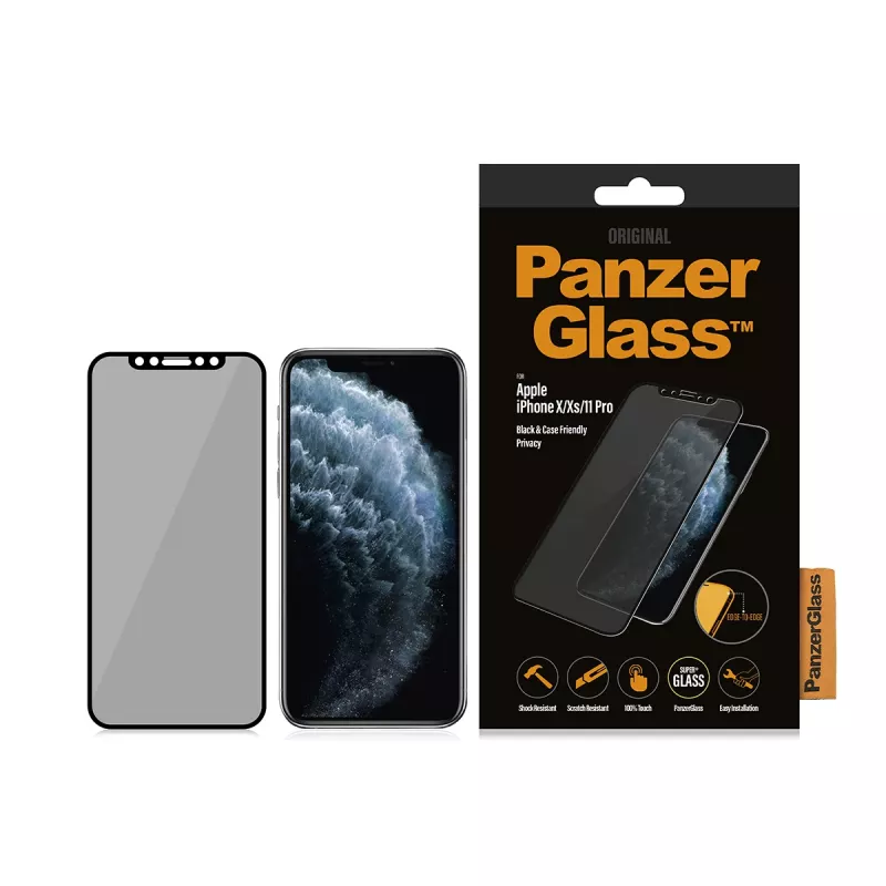 PanzerGlass ® Privacy Screen Protector iPhone 11 Pro | X | Xs | Edge-to-Edge