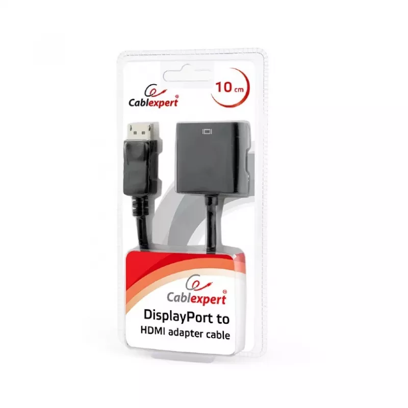 GEMBIRD DisplayPort naar HDMI adapterkabel - zwart, blister