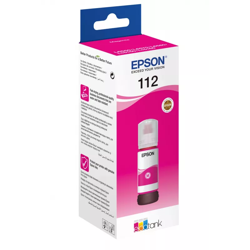 Inktfles Epson 112 EcoTank pigment magenta