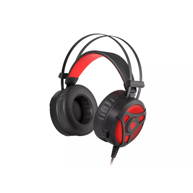 GENESIS Neon 360 headset bedrade gaming-headset met hoofdband zwart, rood