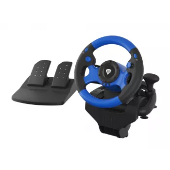 GENESIS Seaborg 350 zwart, blauw USB stuurwiel + pedalen Nintendo Switch, PC, PlayStation 4, PlayStation 3, Xbox 360, Xbox One, Xbox Series S, Xbox Series X