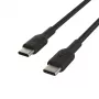 BELKIN USB-C-naar-USB-C-kabel, gevlochten, 1 m, zwart
