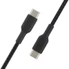 BELKIN USB-C-naar-USB-C-kabel, gevlochten, 1 m, zwart
