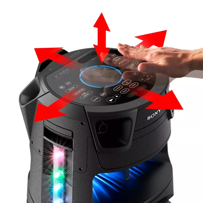 Sony MHC-V73D High Power Bluetooth® party speaker met omnidirectioneel partysound en licht