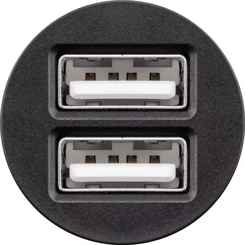 Goobay 58912 dubbele USB-autolader, 2 x USB-A, 3,1 A, zwart