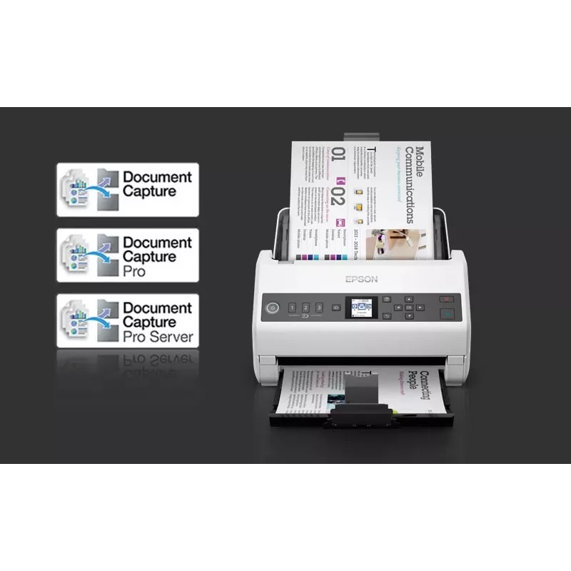 Epson DS-730N documentenscanner 600 x 600 DPI A4 zwart, grijs