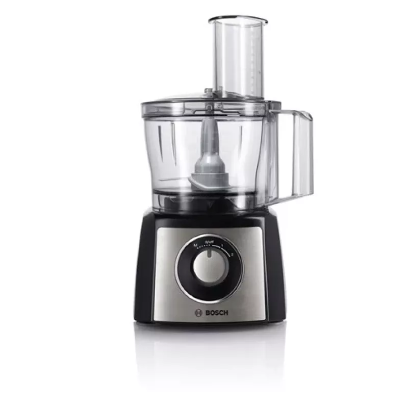 Keukenmachine Bosch MCM3401M met 800 W motor en 2,3 liter kom, zwart/rvs