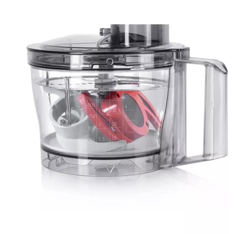 Keukenmachine Bosch MCM3401M met 800 W motor en 2,3 liter kom, zwart/rvs