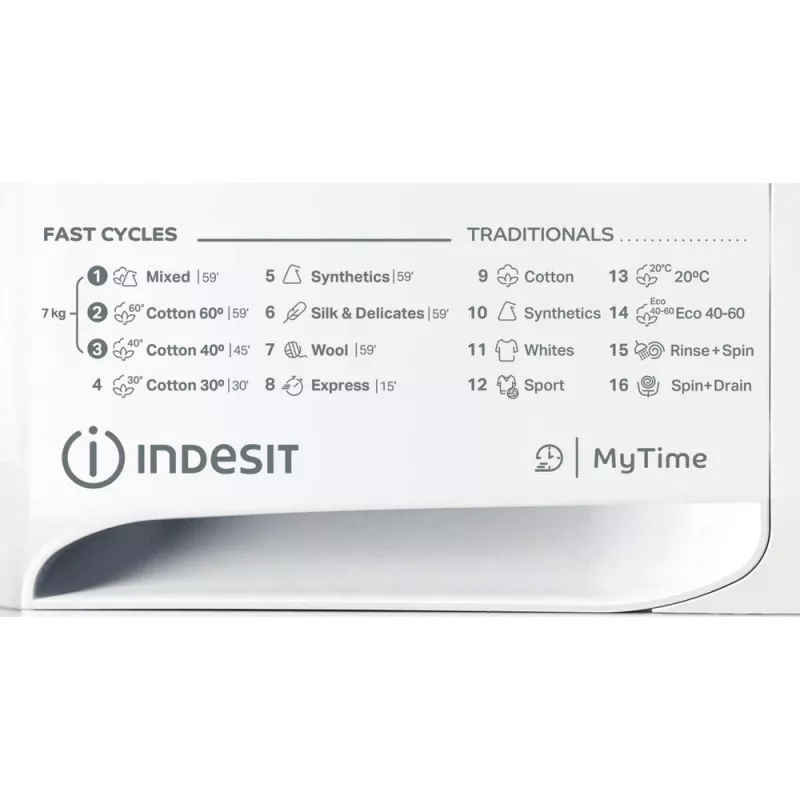 Indesit MTWE 71252 WK EE wasmachine voorlader 7 kg 1151 t/min wit