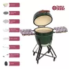 Houtskool-kamado grill TUNABONE TunaBone Classic 21 inch maat M groen