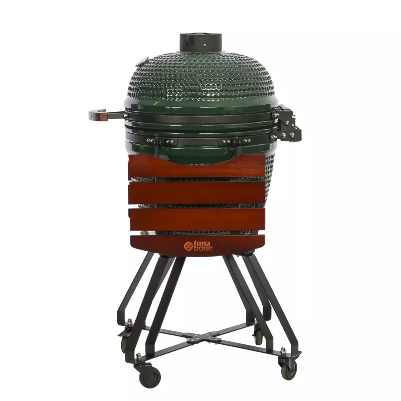 Houtskool-kamado grill TUNABONE TunaBone Classic 21 inch maat M groen