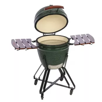 Houtskool-kamado grill TUNABONE TunaBone Classic 21 inch maat M groen