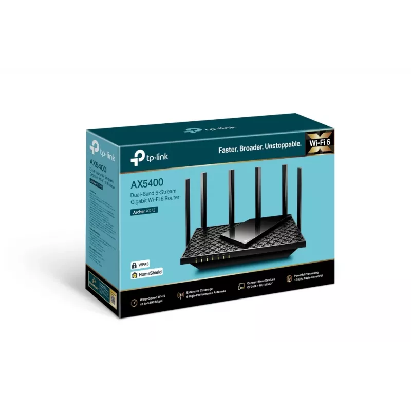 TP-Link Archer AX5400 dual-band gigabit Wi-Fi 6-router, zwart