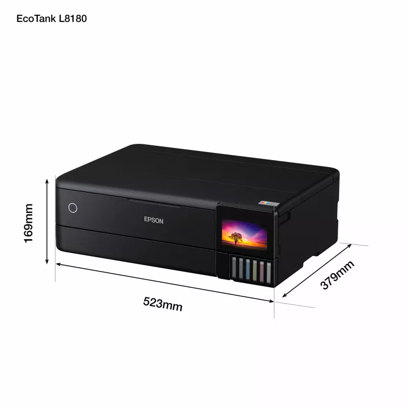 Multifunctionele inkjetprinter Epson EcoTank L8180 — A3+, kleur, 5760x1440 DPI, 32 ppm, duplex, Wi‑Fi, Ethernet